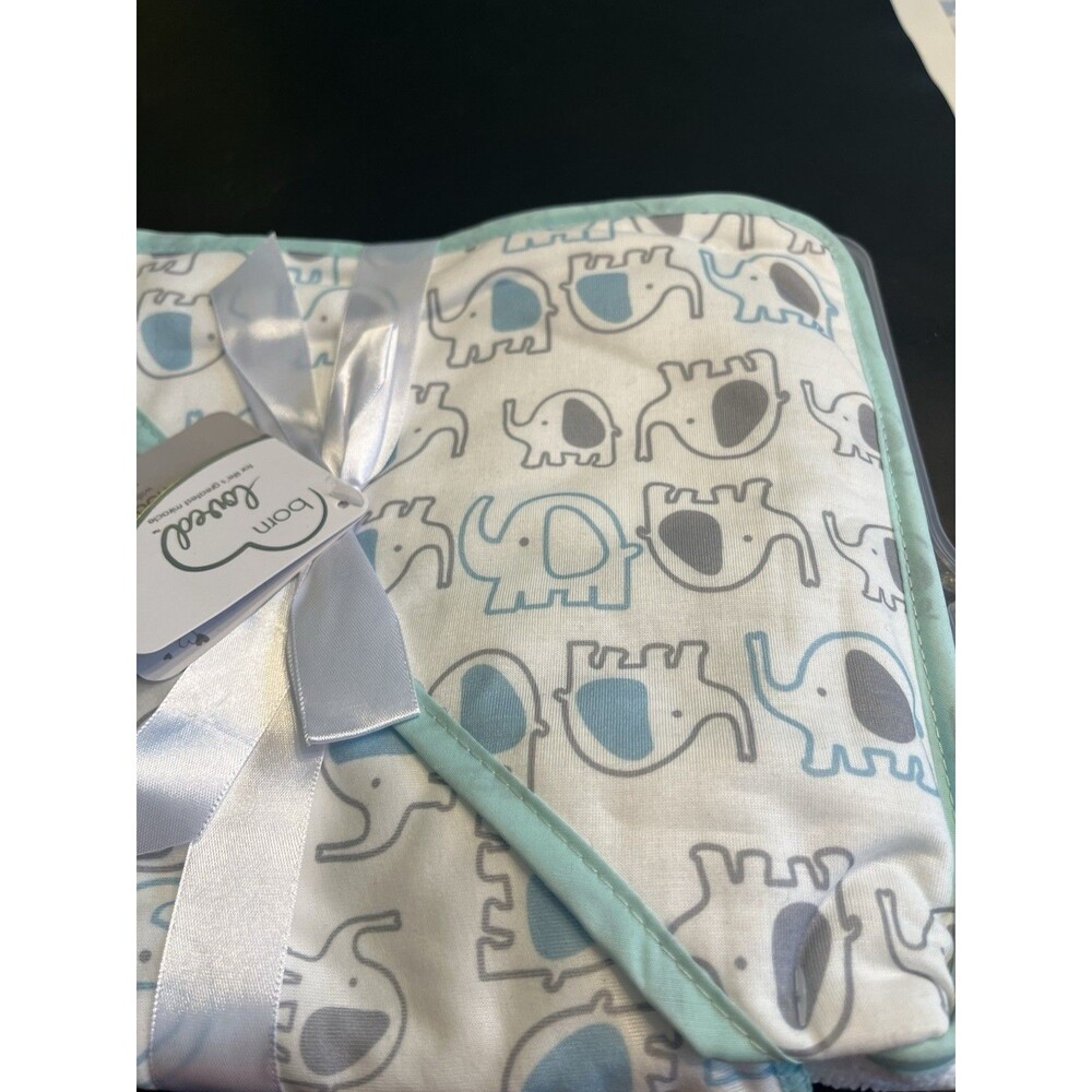 2pc New Born Loved Elephant Hooded Baby Bath Towel Washcloth Set Shower Gift